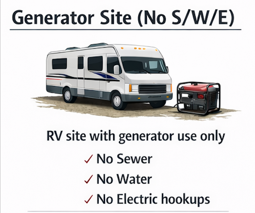 RV Generator Site Lodging (Rally Event Package)